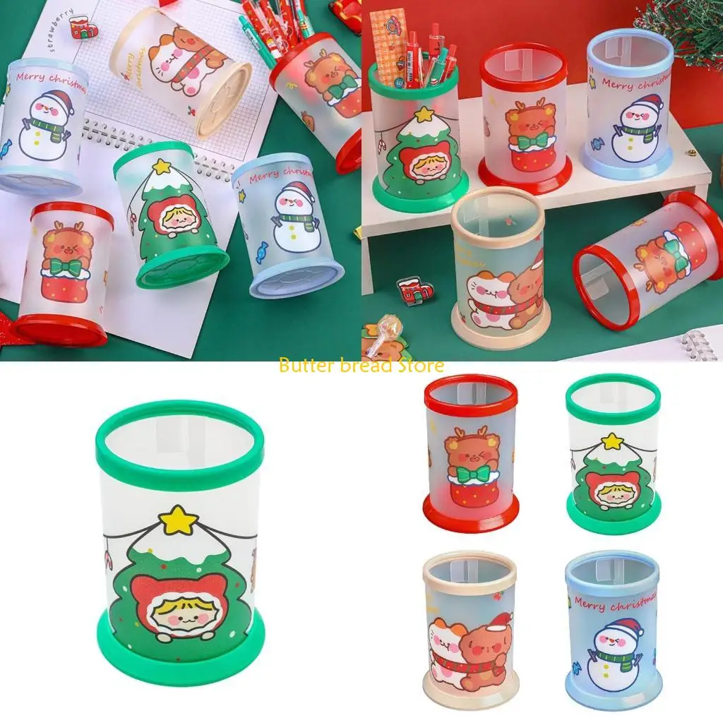 W89C Desktop Pen Holder Decorative Pen Cup Paint Brush Holder for Students Kids Gifts