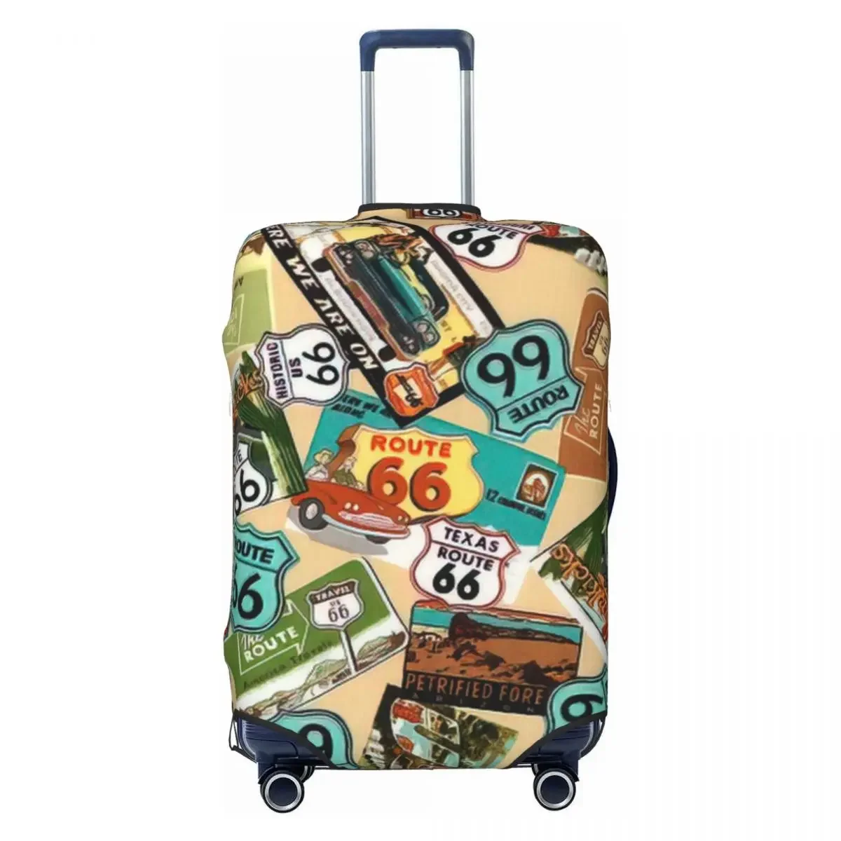 Route 66 Print Luggage Protective Dust Covers Elastic Waterproof 18-32inch Suitcase Cover Travel Accessories