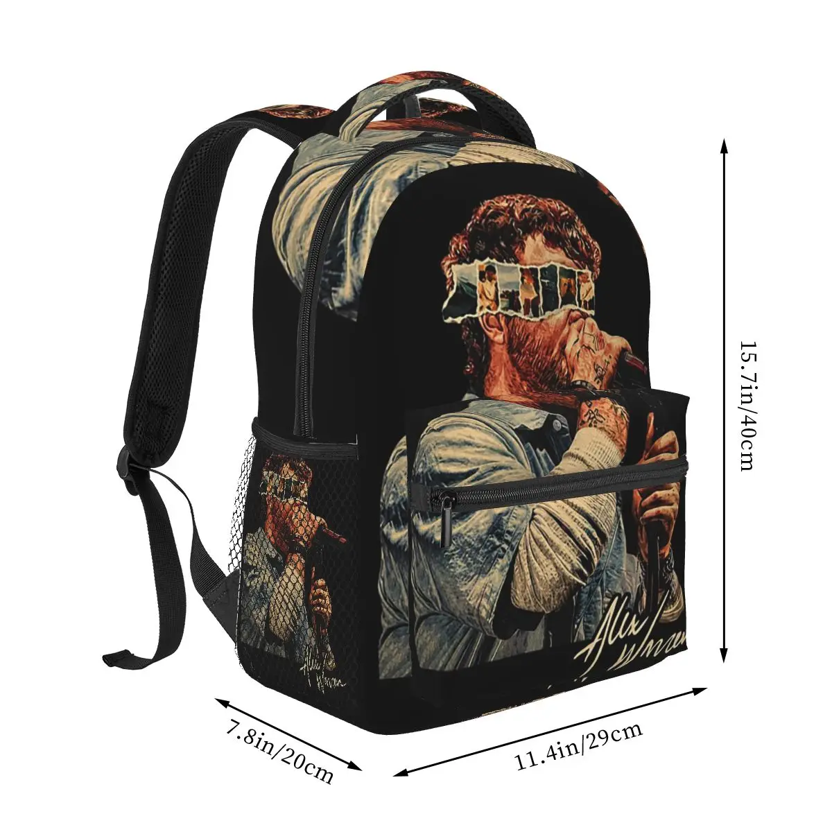 Singer Alex Warren Album Poster Graphic Backpack Student Boys Girls BookBag Kids School Bag Computer Shoulder Bags for Men Women
