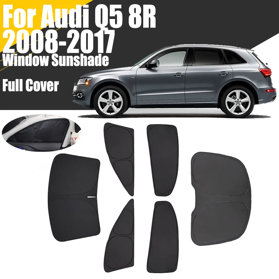 Custom Full Cover Car Window Sunshade For Audi Q5 8R 2008 - 2017 Privacy Blind Curtain Front Windshield 2010 2012 2013 2015 2016