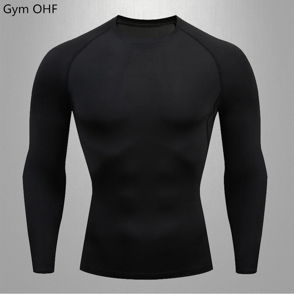 Rashguard Men\'S High Quality Fitness Gym Sports T-Shirt Jogging Running Sweatshirt Tights Outdoor Mountaineering OutdoorTraining