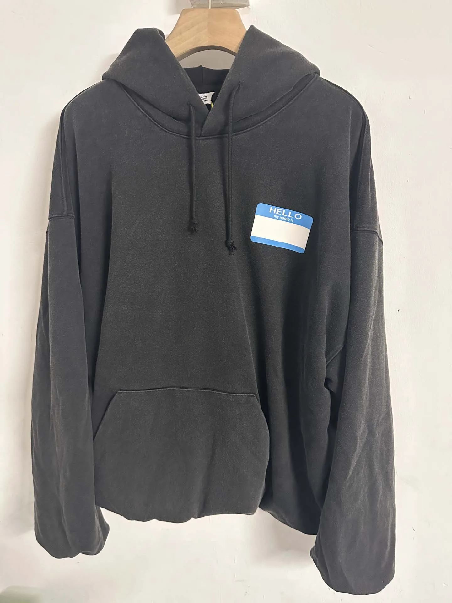 

2025FW Top Version Double-layer Fabric VT Name Tag Logo Printed Women Men Hooded Sweatshirt Hoodie Oversized Men Thick Hoodies