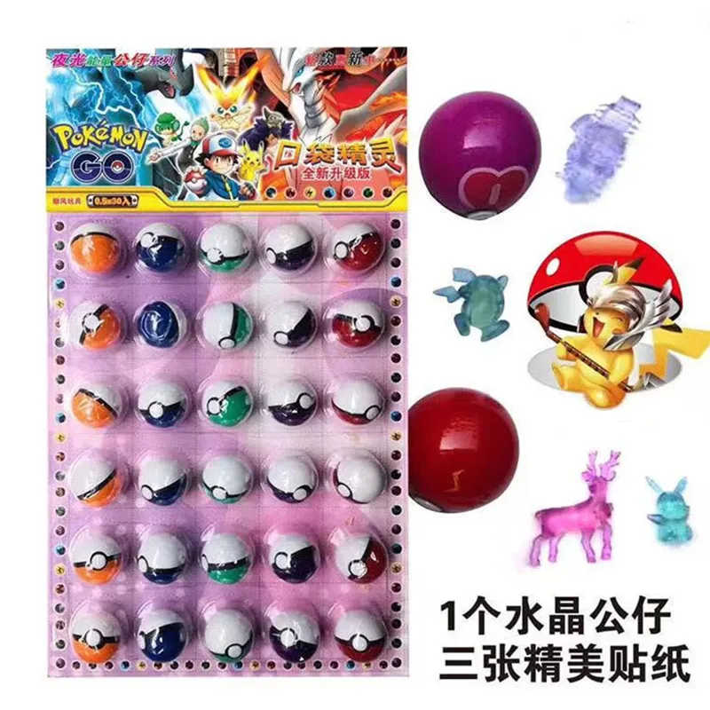 Pokemon Pikachu Fairy Ball 2-3cm Animation Action Doll Toy Model Doll Kawaii Children's Birthday Gifts