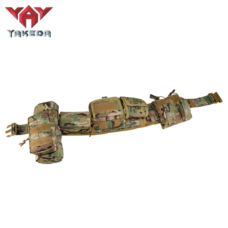 Imagem -03 - Yakeda-molle Ajustável Acolchoado Cintura Bolsa Conjunto Caça Gadget Bolsa Patrulha Dever Cinto Combate Utilitário Tático com Coldre Pcs