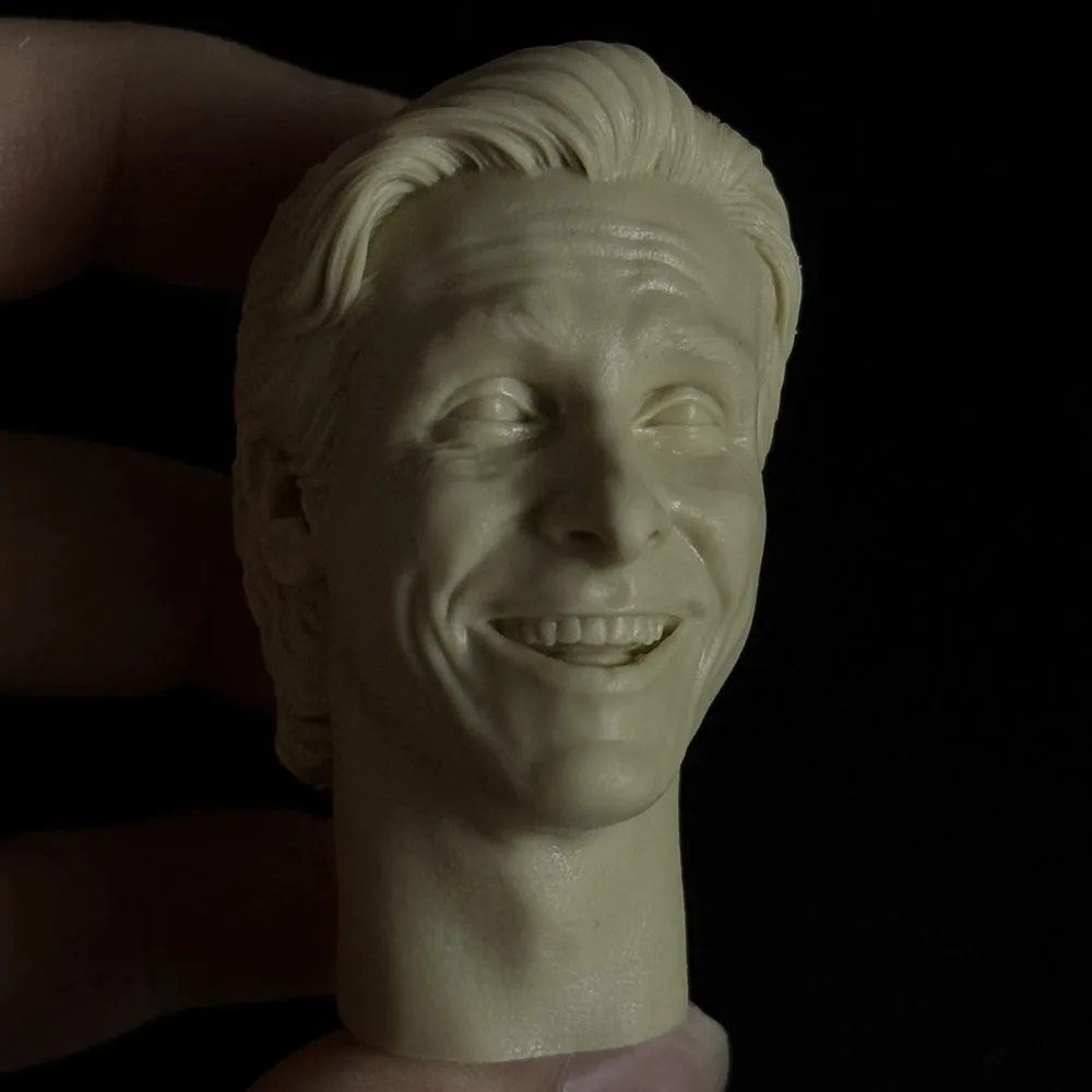 Modelo sem pintura de alta qualidade, escala 1/6, batman bluce wayne, fardo cristão, cabeça branca, modelo de escultura para figura de ação de 12 polegadas, faça você mesmo