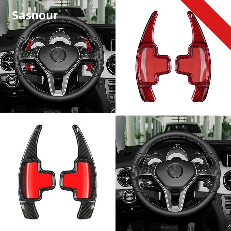 

Carbon Fiber Steering Wheel Shift Paddle Cover For Benz A B C E S Class GLE GLC GLA CLS CLA Accessories Gear Shifter Extension