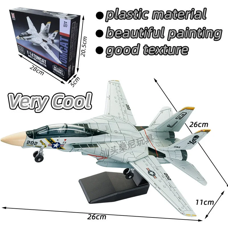 Creative DIY Military Model Series Building Blocks F14 Tomcat J-35 Stealth Su35s B2 Puzzle Assembly Model Plane abs Birthday Gif