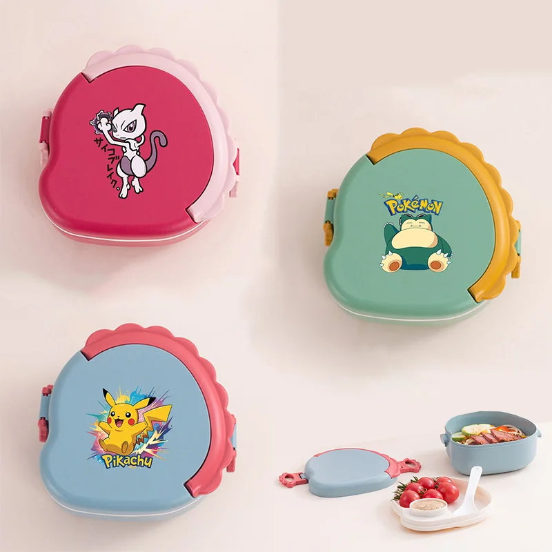 بوكيمون علب الاغذية أواني الطعام تخزين وجبة صناديق الأطفال طالب مدرسة بينتو حالة أنيمي المحمولة علب الاغذية بنين فتاة هدية