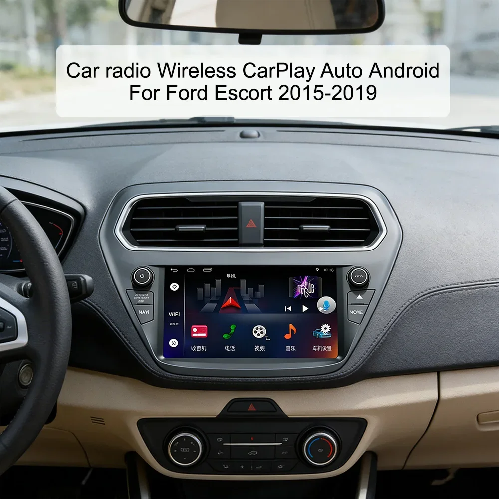 

8" IPS Car Radio Linux For Ford Escort 2015-2019 Wireless CarPlay Auto Android 4G LTE WiFi GPS RDS Bluetooth Car Player