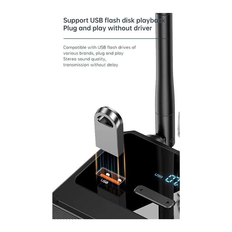 FULL-2X Bluetooth 5,3 аудиопередатчик приемник 3,5 RCA оптоволоконный коаксиальный U диск стерео музыка беспроводной адаптер ключ