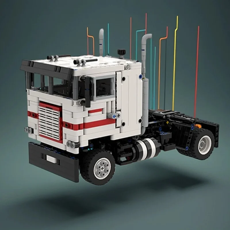 

NEW 998PCS MOC Technology Freightliner Flb 4X2 White Black Model DIY Creative Assembly Building Blocks Display Birthday Gift Set