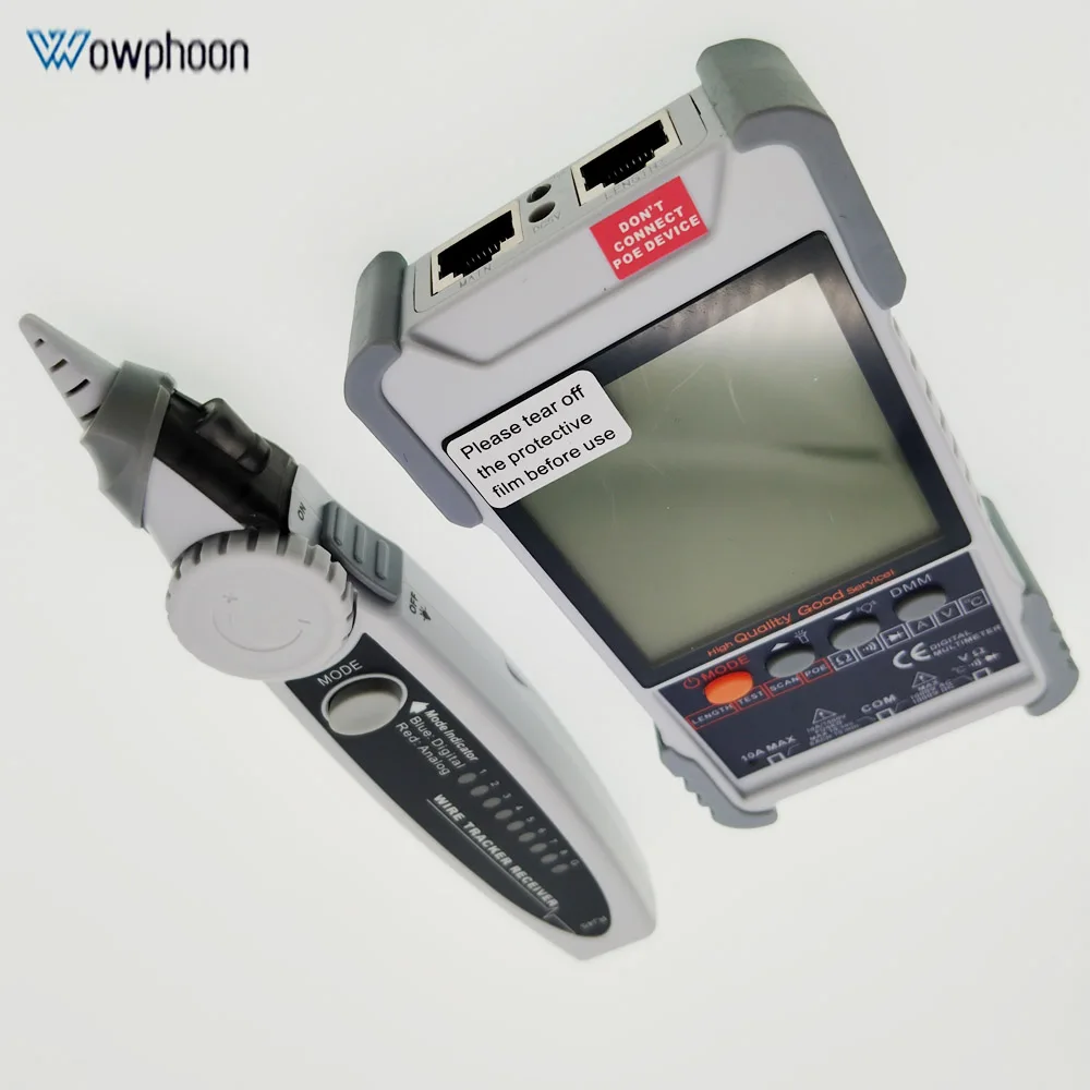 Lan Network Cable Tester Tool, Backlight Analogs Digital Search POE Test, Cable Pairing Multimeter, LCD Display, Customized