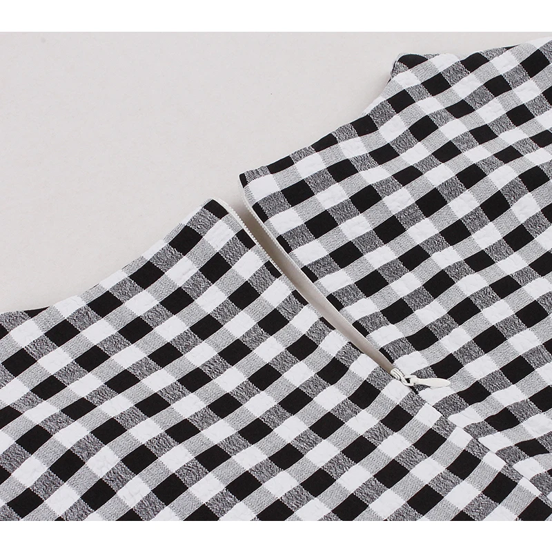 เดรสทรงเอลายสก็อตวินเทจ เดรสทรงเอเอวสูงสไตล์เรโทรสำหรับผู้หญิง แฟชั่นฤดูใบไม้ร่วงฤดูหนาว เดรสลายสก็อตคลาสสิกสำหรับสุภาพสตรี