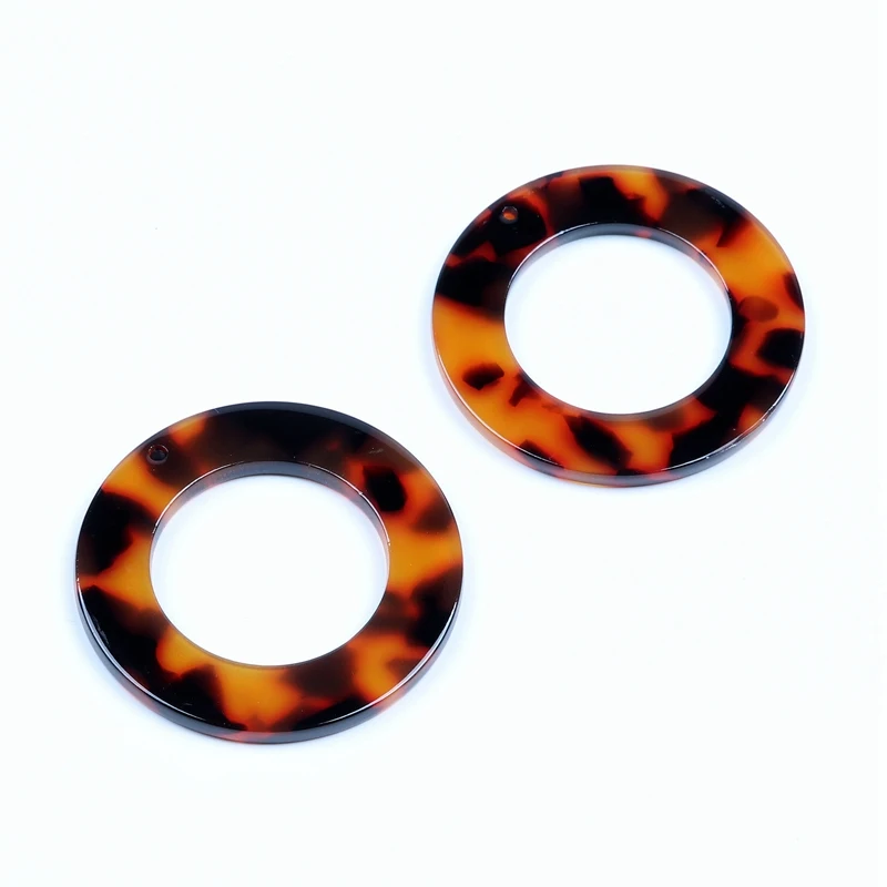Leopard Print Circle Charm for DIY Jewellery Making
