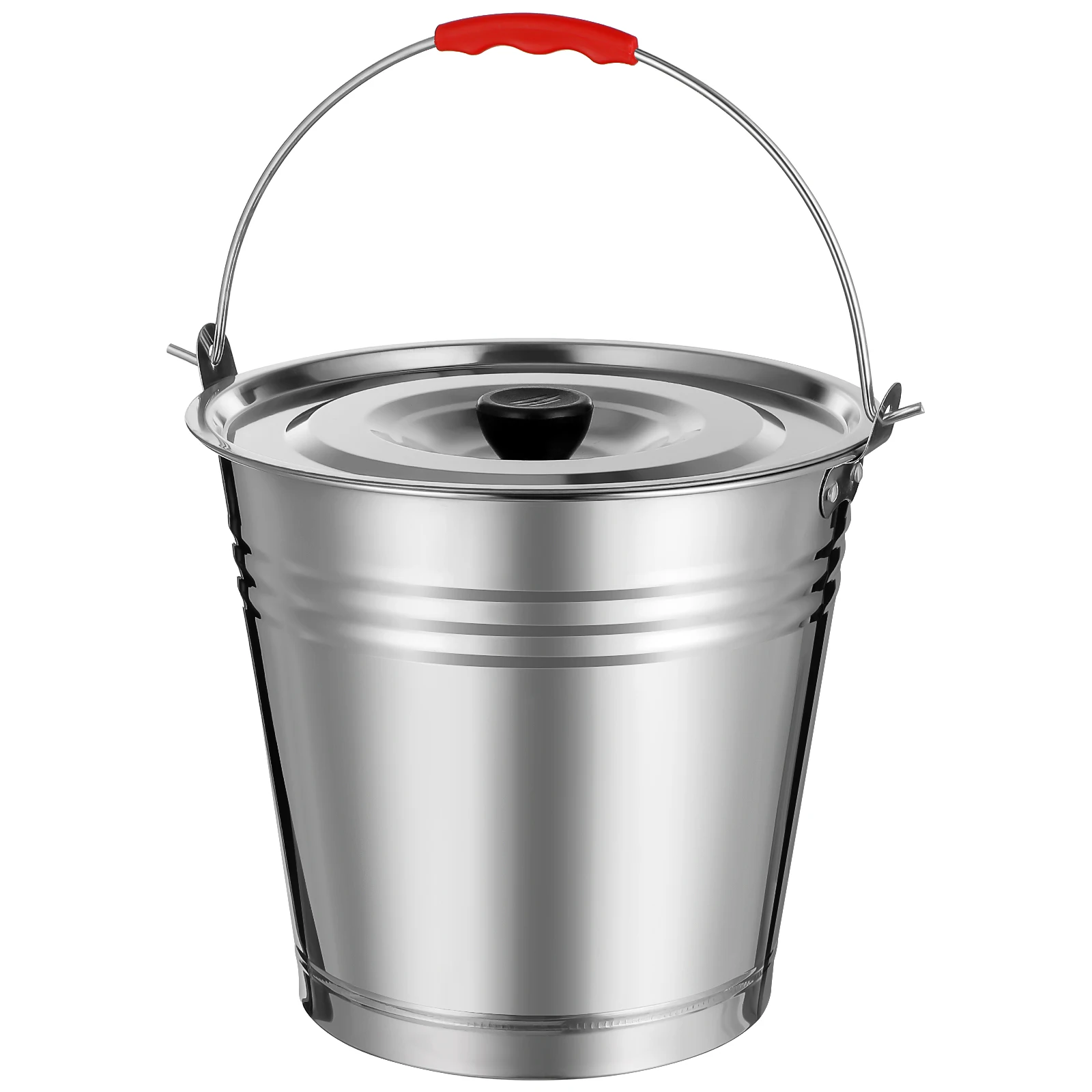 

BBQ Charcoal Bucket Ash Outdoor Storage Container Pail with Lid Ashtray for outside Hot