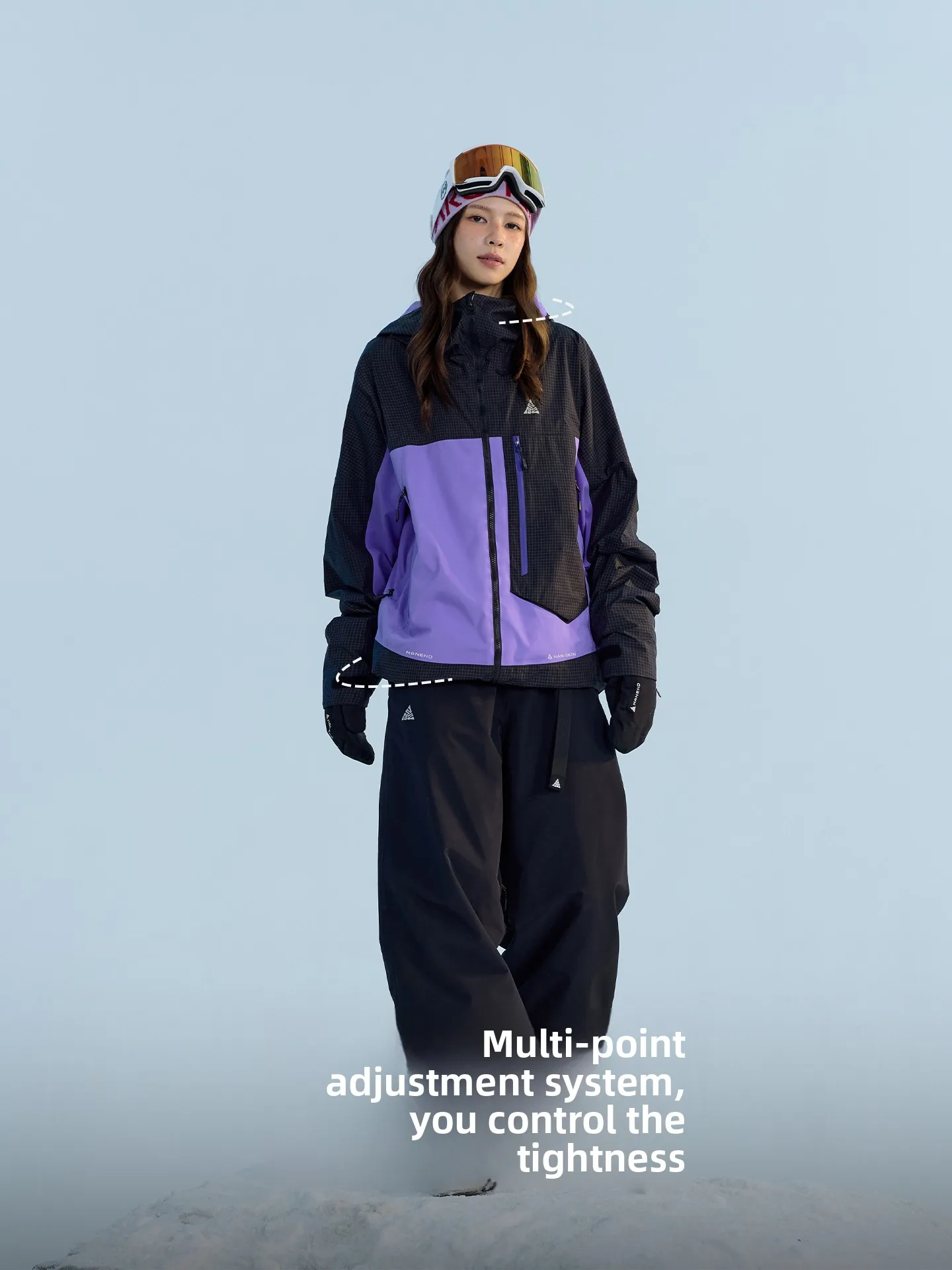 Nanend 2025 chaqueta de esquí profesional 3L RECCO tela impermeable resistente al desgaste traje de esquí cálido snowboard