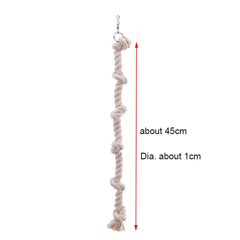 Natural Cotton Toy Pet Parrot Toy Bird Swing Exercise Climbing Standing Rope Toys Pet Parrot Macaw Hammock Bird Toy - view 4