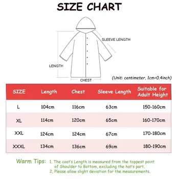 Black Waterproof Long Hooded Raincoat 6 Black Fashion Adult Waterproof Long Raincoat Women Men Rain Coat Hooded For Outdoor Hiking Travel Fishing Climbing Thickened 6