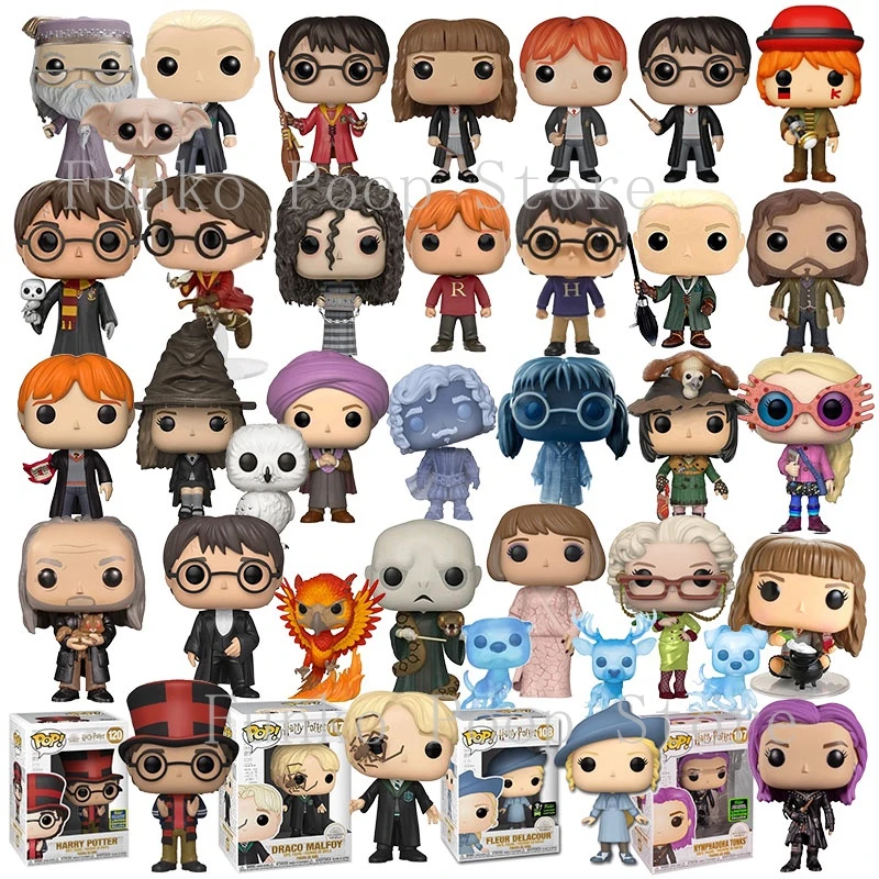 FUNKO Pop con caja Harry edición limitada Malfoy Potter Hedwig Hermione Ron Snape muñecos de vinilo figura modelo juguetes para niños regalo