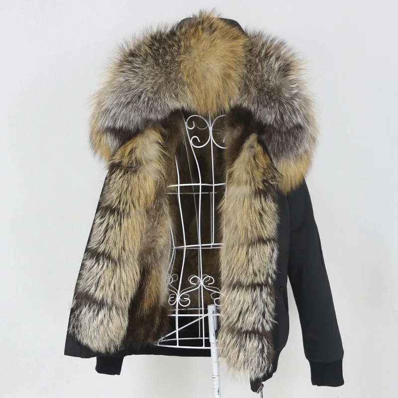 New Pai Overcoming Thickened Raccoon Dog Fur Inner Tank Detachable True Fox Fur Large Collar Jacket Fur 2024