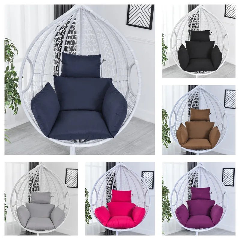 

Indoor Outdoor Patio Yard Garden Beach Office Hanging Basket Chair Cushions Home Decor (No Swing) Egg Hammock Nest Back Pillow