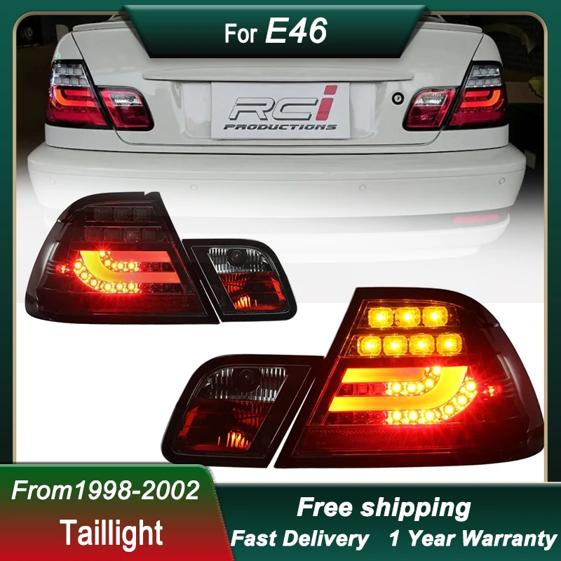 Car styling Tail Lights For BMW 3 series E46 1998-2005 2 doors FULL LED Tail Lamp Dynamic Signal Light  Light Tail Lamp Assembly