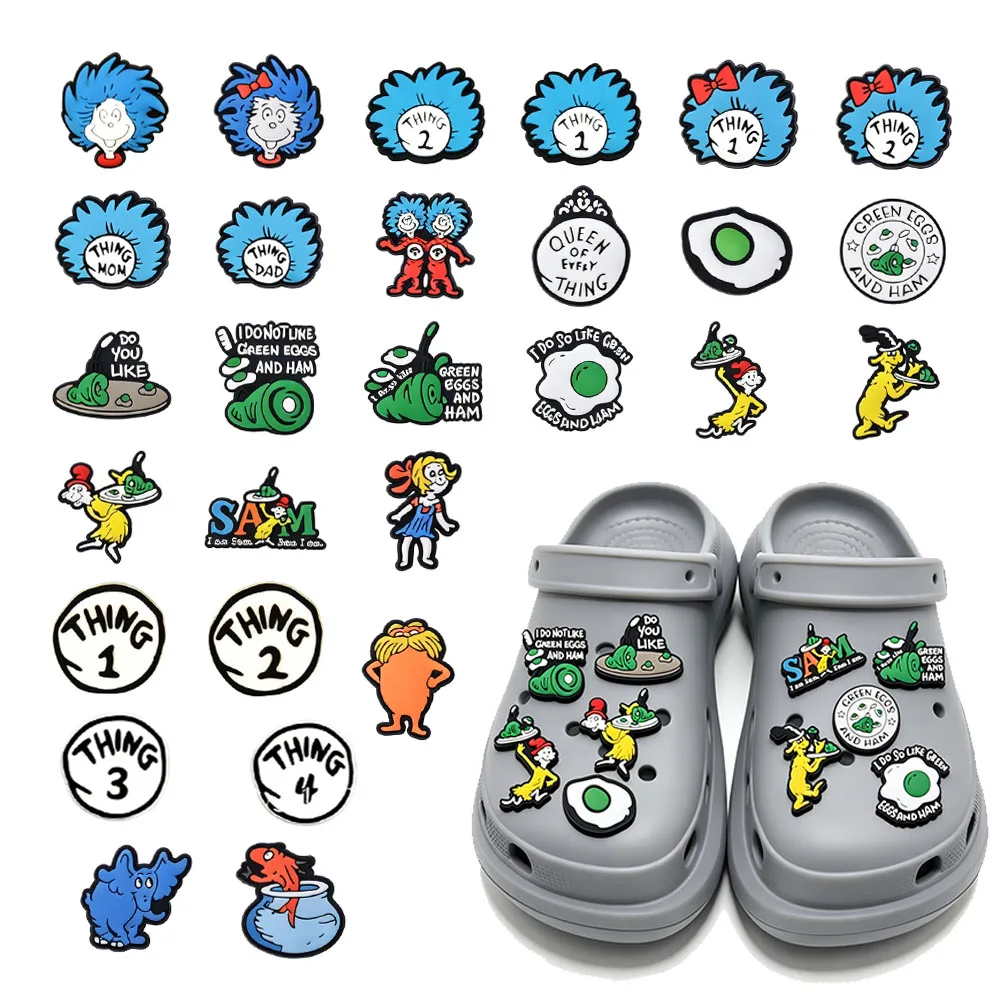 Multi‑pattern Funny Soft PVC Shoe Decorations Cute Clog Shoe Charms DIY Accessories Children Party Supplies