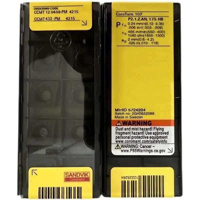 

Оригинальный SANDVIK / CCMT120408-PM 4215 / Лезвие с ЧПУ из твердого сплава, 10 шт.