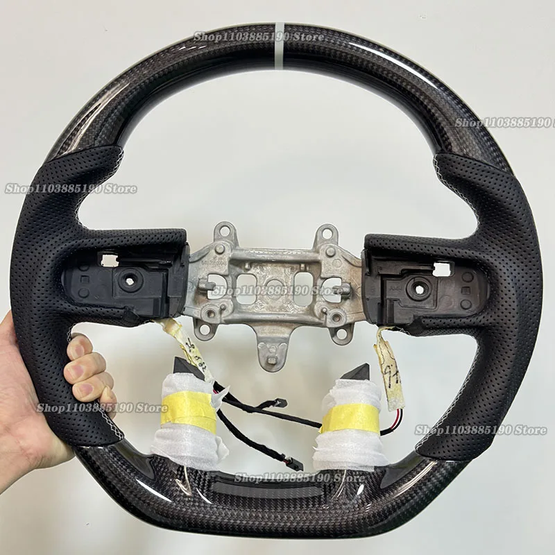 

Carbon Fiber Steering Wheel For Dodge Ram 1500 2500 3500 TRX 2019 2020 2021 2022 2023 2024 Perforated Leather Car Steering Wheel