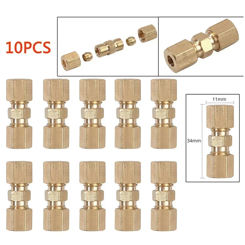 10x Universal Brake Line Connector For Brake Line Without Flaring 4.75mm Brake Line Connector Car Accessories Parts