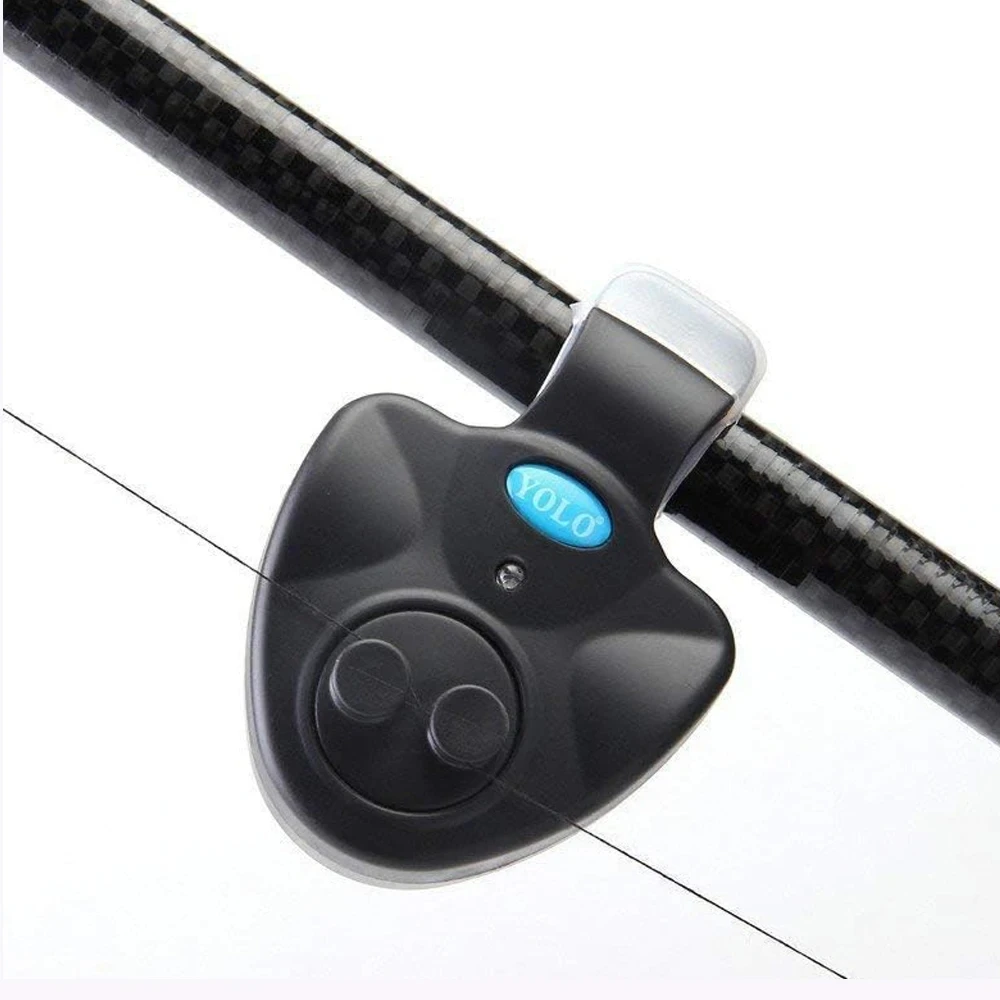 Carp Fishing Clip Set Rod Electronic LED Light Indicator Fish Bite Sound Alarm Bell Sensor Night Accessories for Pole Batteries