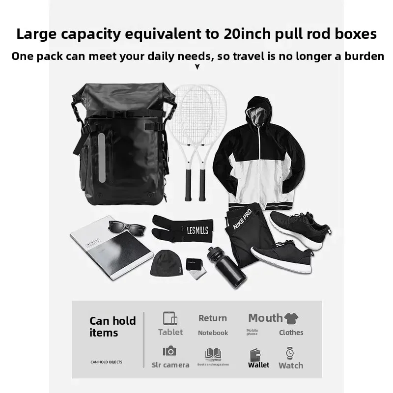 Multifunctional Waterproof Dry Backpack Diving Swimming Storage Bag for River Trekking Drifting Water Sports