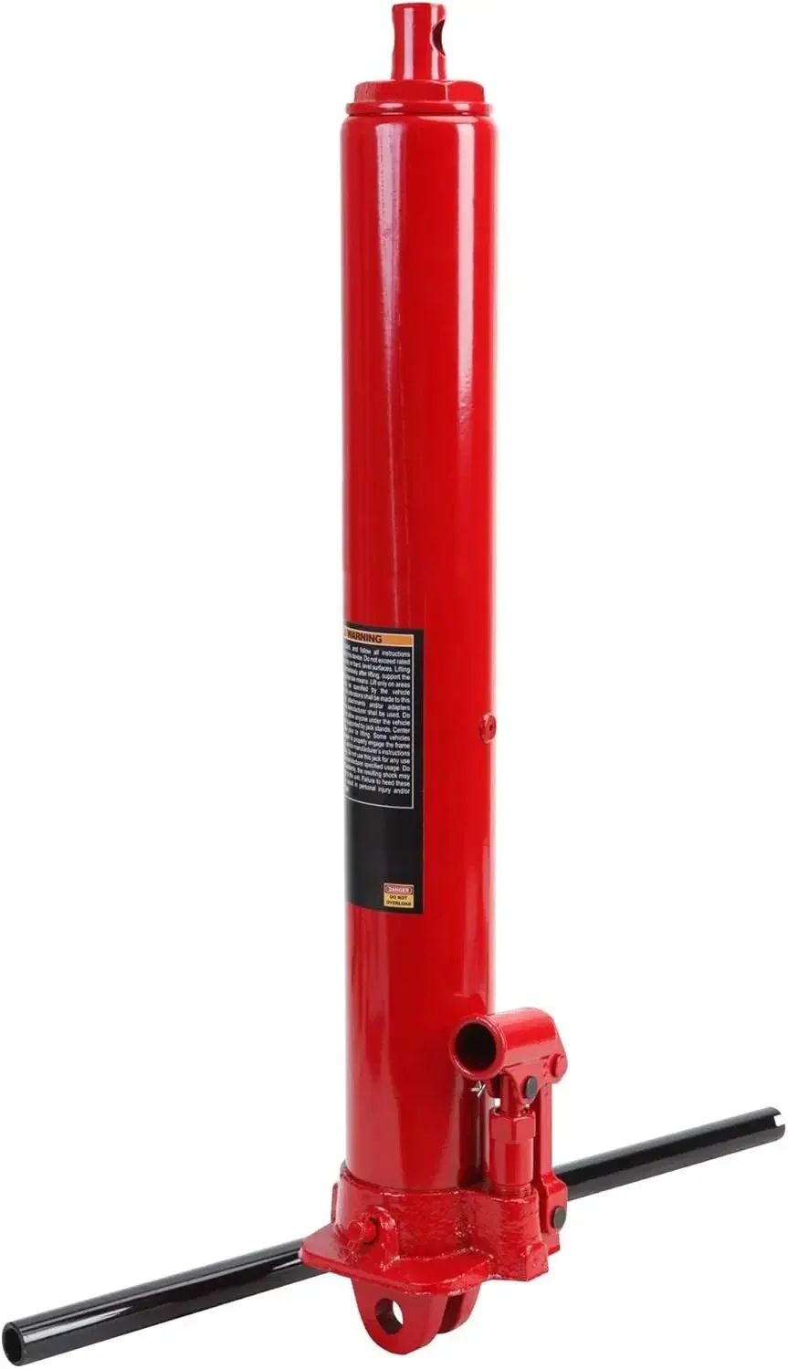 

8 ton hydraulic long ram jack with double piston pump & clevis base for garage & farm.