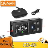 CIGMAN CD-60 Bilateral Laser Distance Meter - 393ft/120m Measurement, Multiple Units (M/in/ft), Rechargeable Battery
