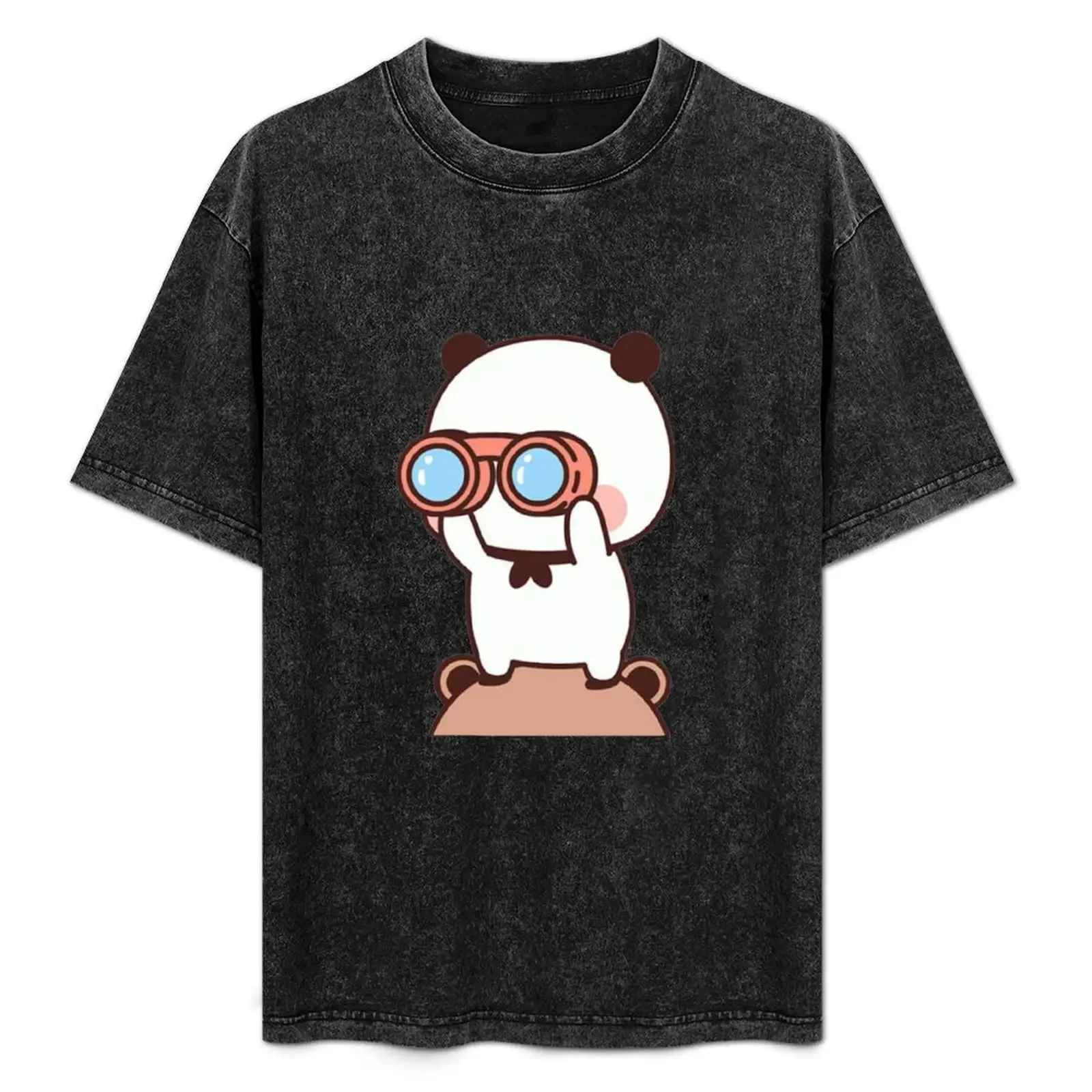 

Cute Bubu Is Standing On The Bubu's Head T-Shirt man t shirts for men casual anime t shirts for man T-Shirt
