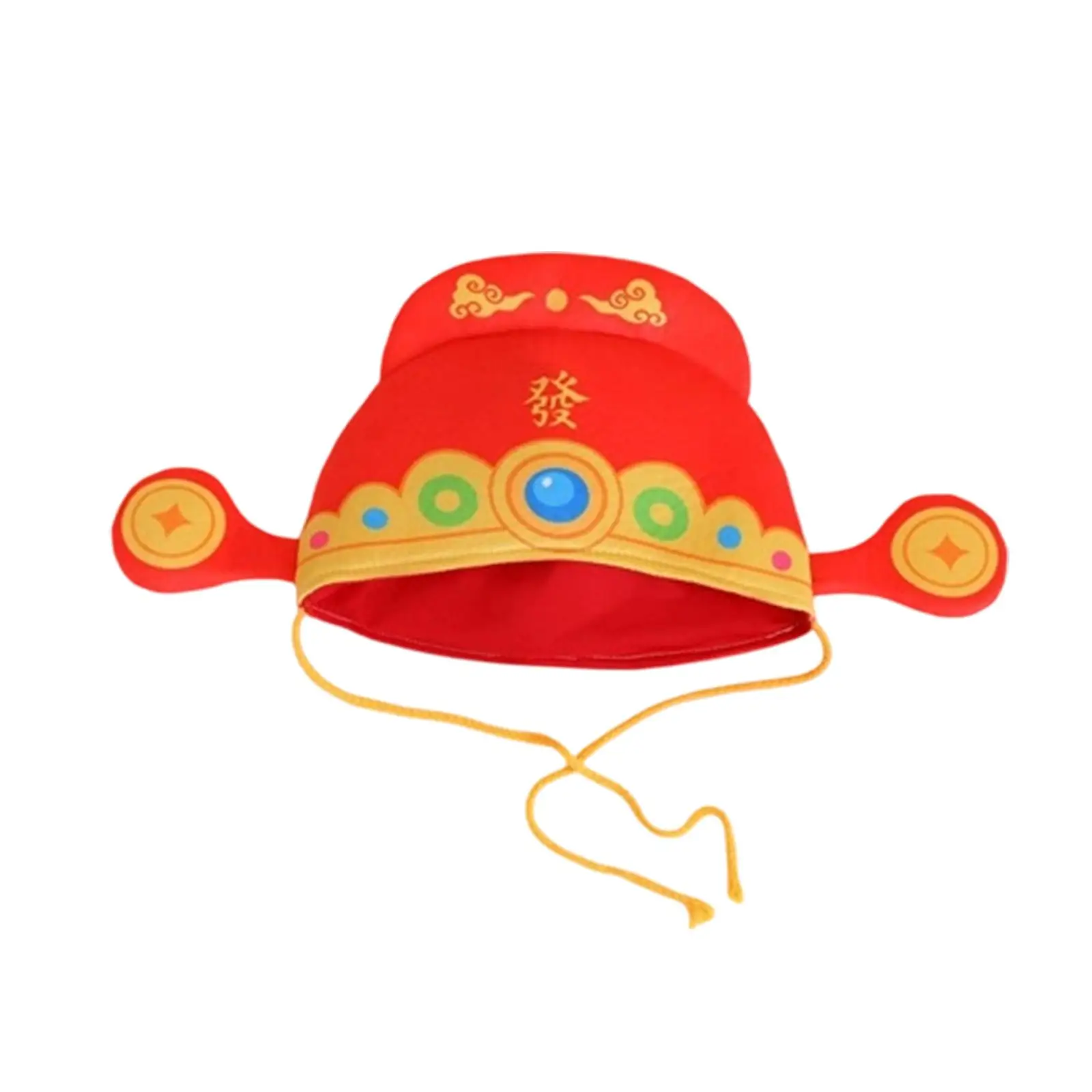 

Новогодняя шляпа Бога богатства Фестивальная шляпа для выступлений Головные уборы Весенний фестиваль Головной убор Головные уборы для фестиваля Карнавал Маскарад