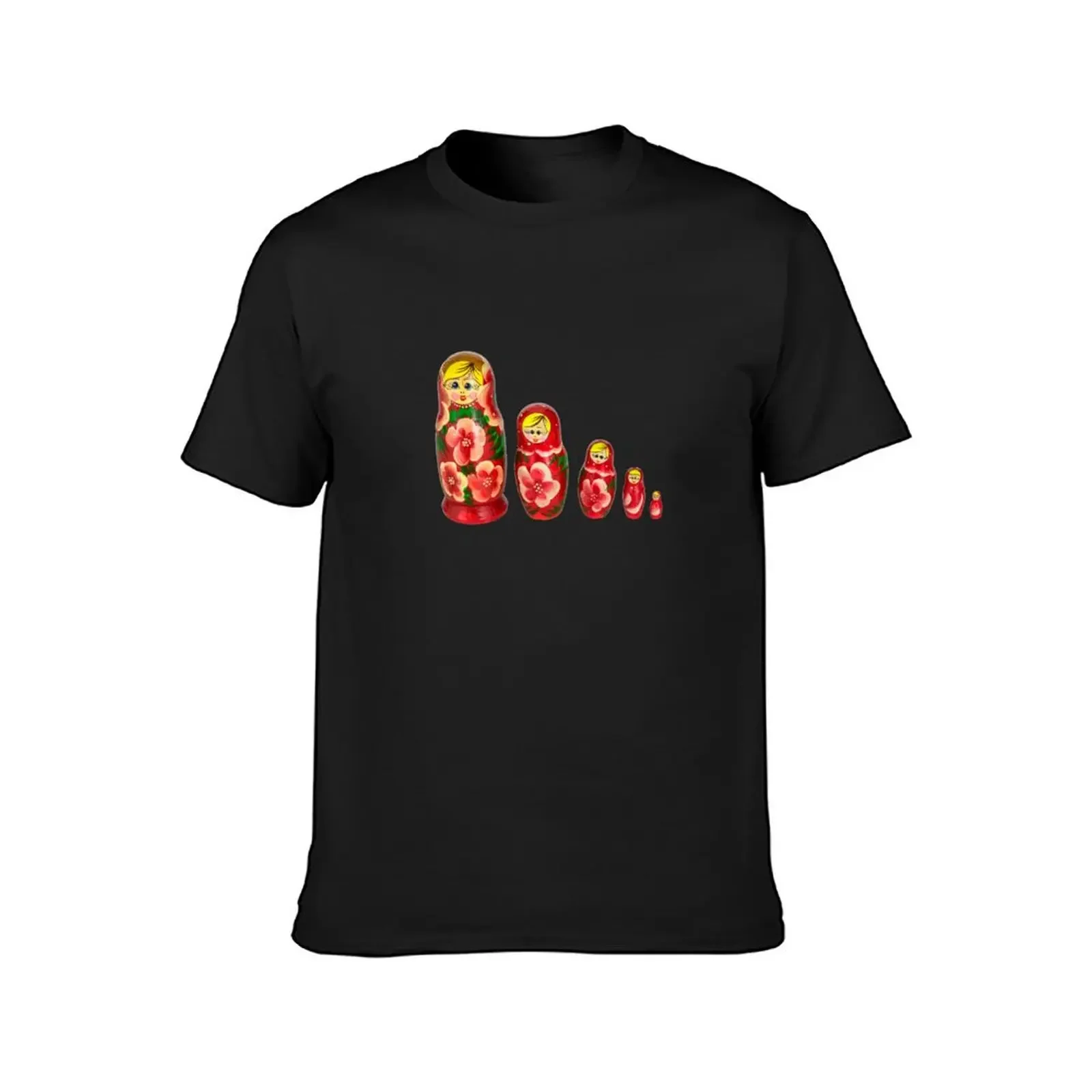 Russian Matryoshka Dolls T-Shirt basketball graphic tees summer tops vintage clothes t shirt for men