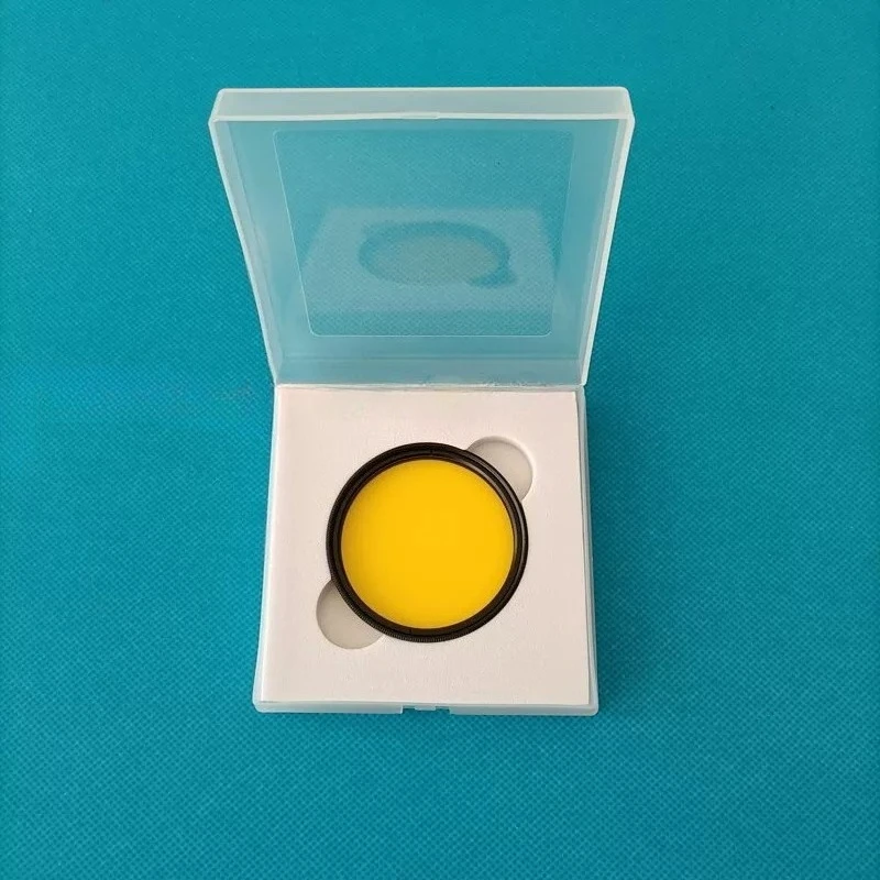 1PCS 24-82mm Lens JB490 Yellow Optical Glass 490nm Cut-off Infrared Transmitting Filter Lenses