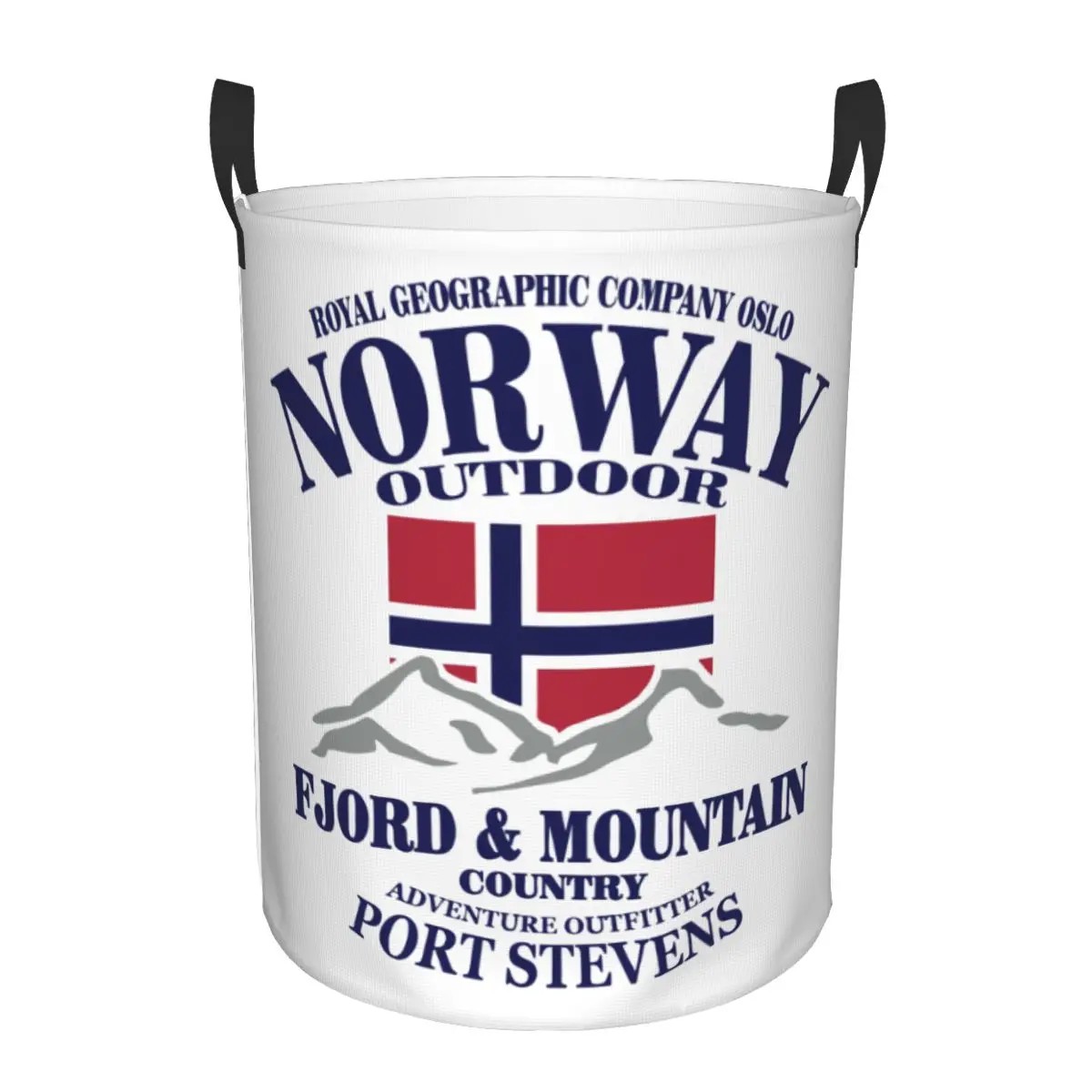 Norway Flag Laundry Hamper Large Storage Basket Fjord Mountain Girls Boys Toy Organizer