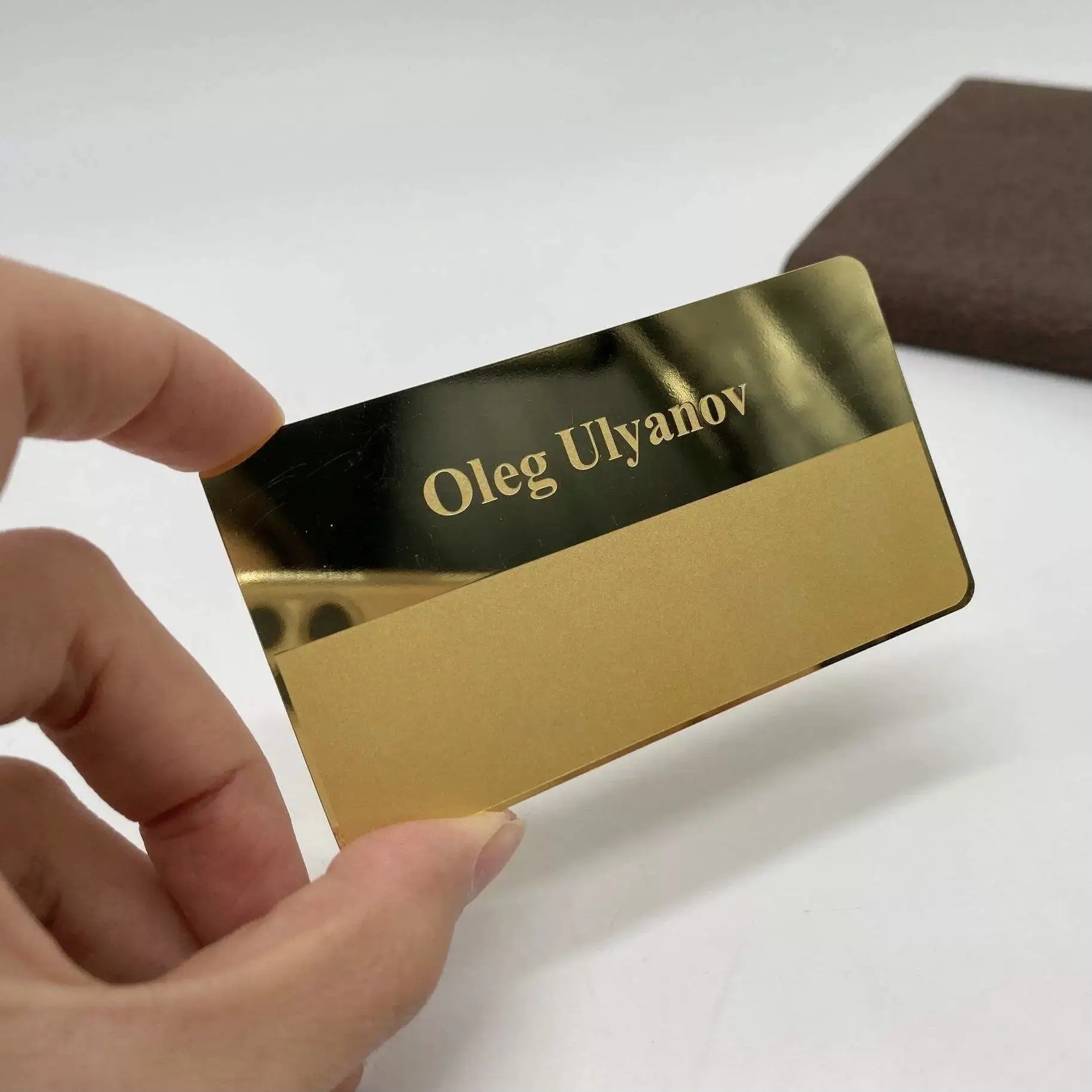 Customized hollow carving technology matte metal business card printing personalized design stainless steel VIP card