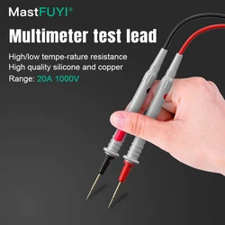 MASTFUYI FY-S47 Multimeter Test Leads Universal Cable 1000V 20A 10A Measuring Probe Pen For MultiMeter Tester Wire Tips Wire Pen