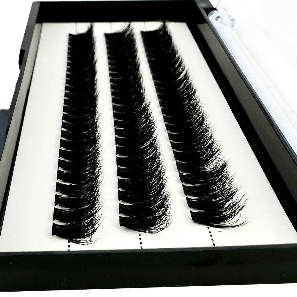 NEUE 5D Flauschige Nerzwimpern 3 Reihen Natürliche Wimpernverlängerung 3D Russische Einzelwimpern-Cluster Make-up-Tools Wimpern Cilia – Detail 33