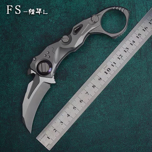 LEMIFSHE Forever Steel Falcon L Folding Knife M390 Blade TC4 Titanium  Handle Camping Pocket Outdoor Survival EDC Tools