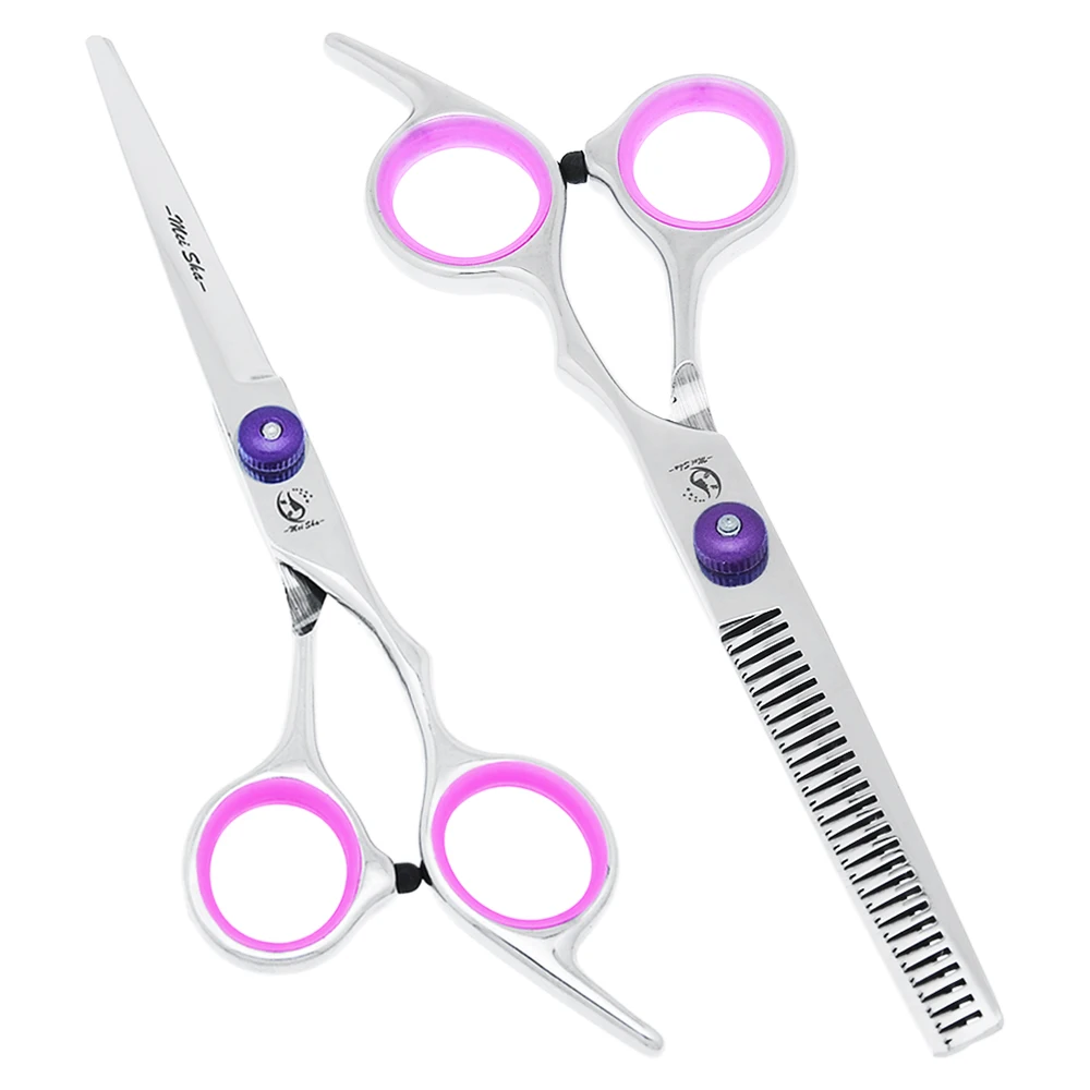 6.0" Barbers Hair Cutting Scissors Thinning Shears Japan 440C Top Quality Hairdressing HairCut Tijeras DIY Use Scissors A0041A