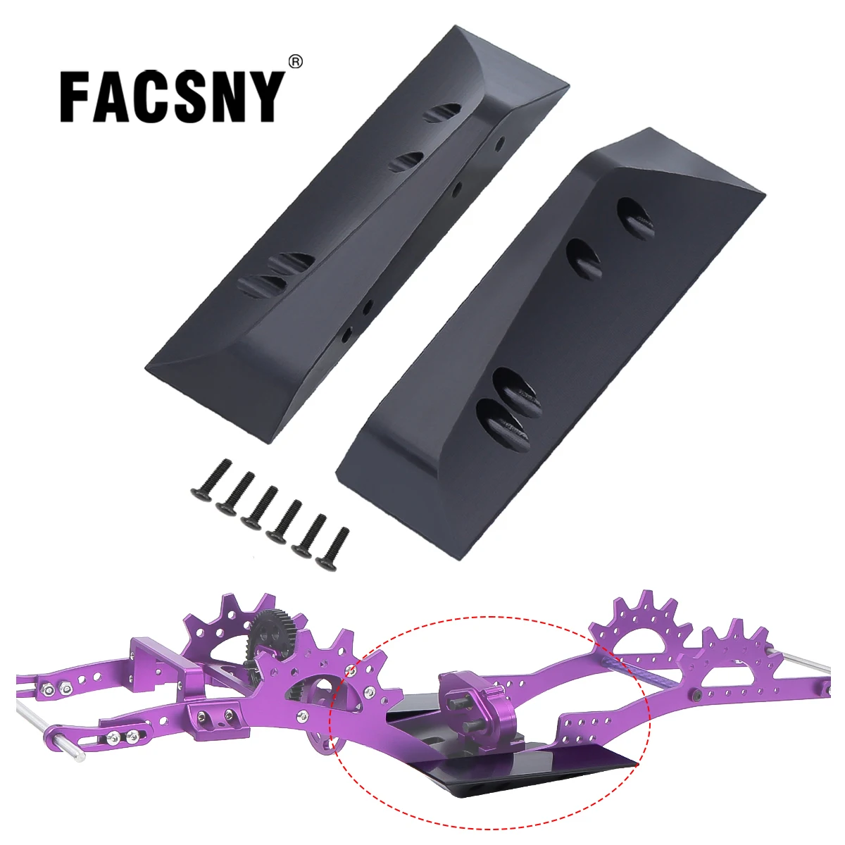 POM Plastic Side Plates Foot Pedal For Aluminum LCG Chassis Kit Frame For 1/10 RC Rigs Crawler Capra SCX10 II Axle Comp Builds