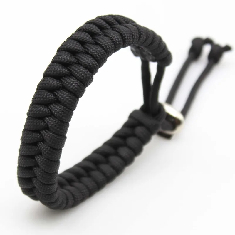 Pulsera de Paracord tejida a mano, tamaño ajustable