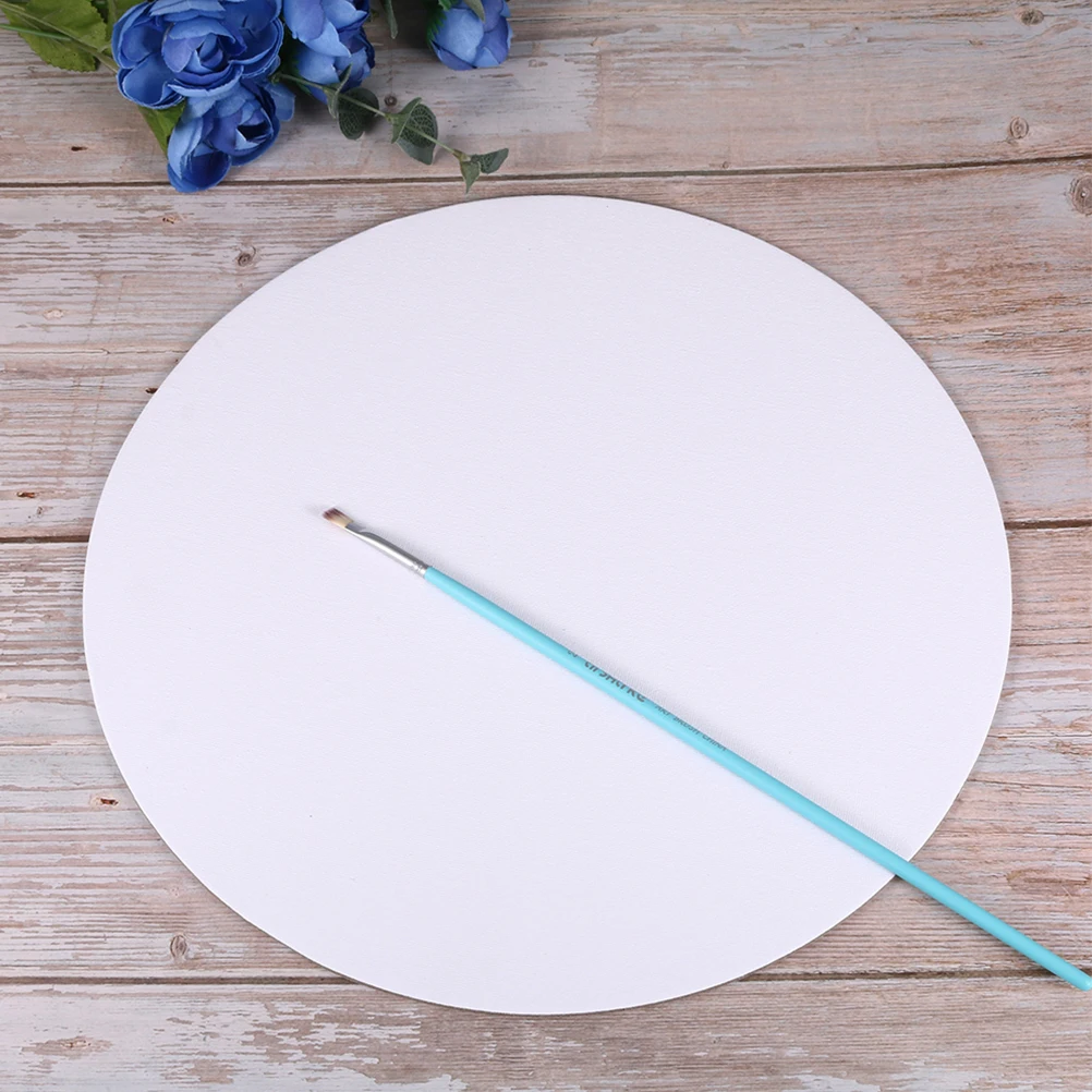 

2pcs Oval Oil Painting Canvas Sheets Cotton Material Smooth Surface Watercolor Painting Board For Adults Art Classes