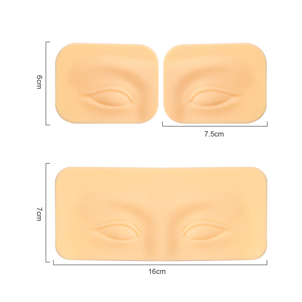 1PC Reusable Makeup Eyebrow Tattoo Practice Skin Premium 5D Makeup Practice Face Silicone Practice Pad For Makeup Beauty