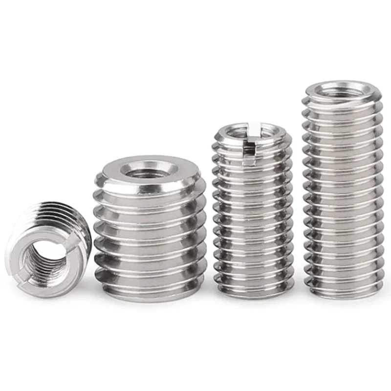 20 piezas insertos de alambre de inserción roscada de acero inoxidable, sujetadores de inserción hilo de alambre de tuerca, inserto roscado de alambre de M2-M12