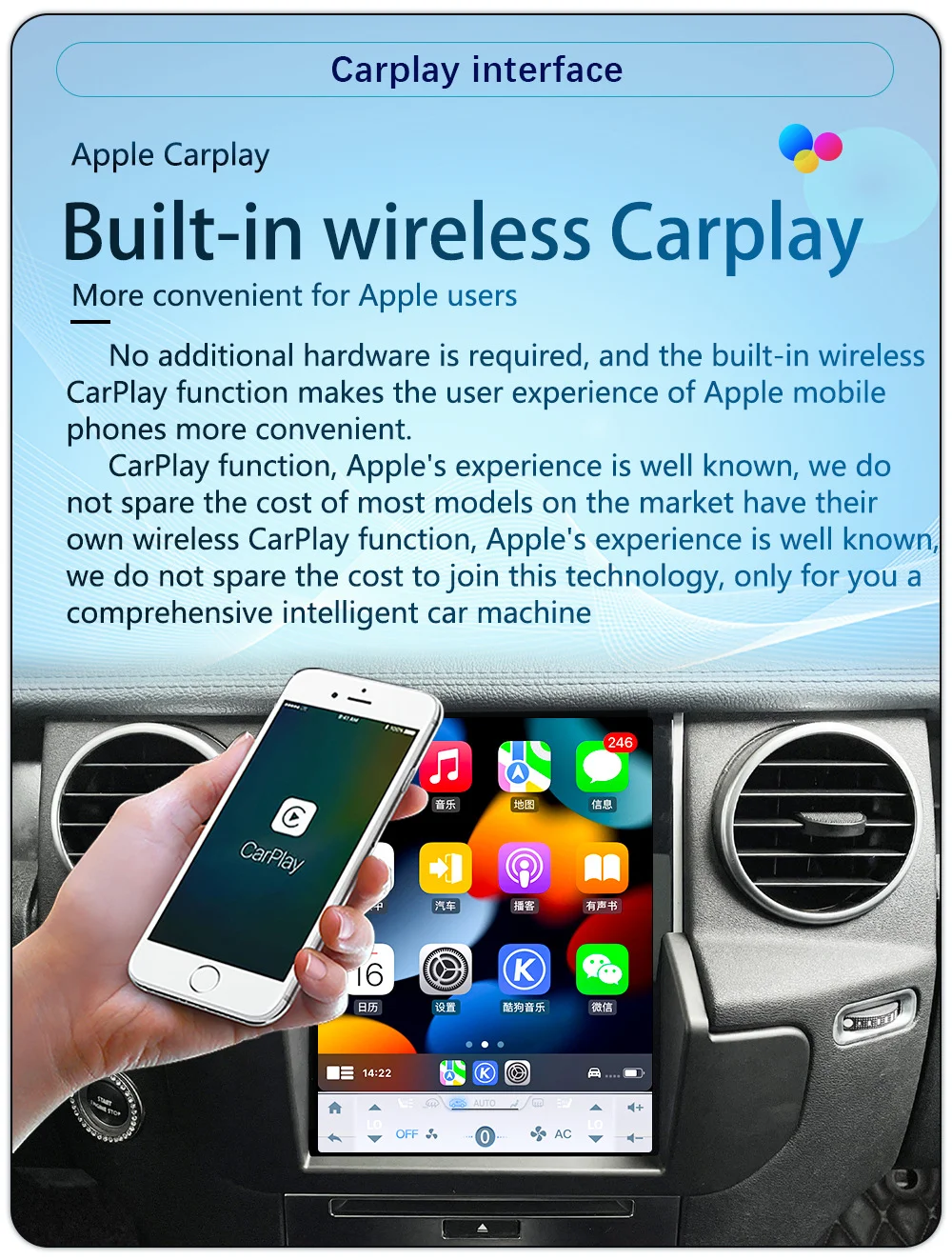 Wireless Carplay Car Radio For Land Rover Discovery 4 LR4 2010-2016 Android 14 Auto Multimedia Player GPS Navigation DSP